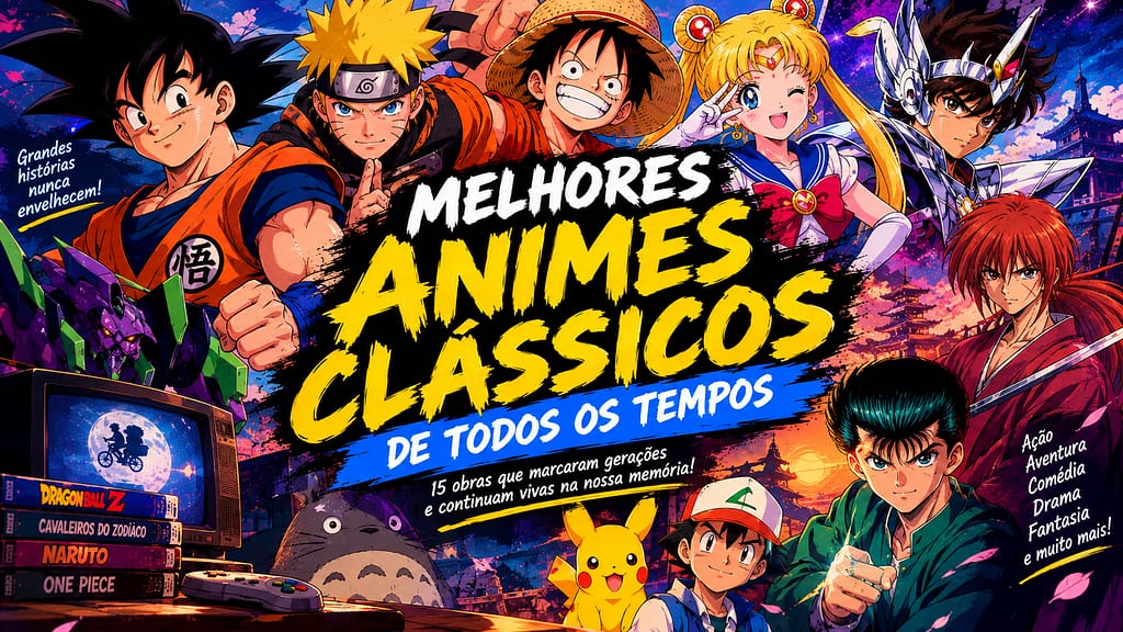 Confira os melhores animes clássicos de todos os tempos e descubra as obras que marcaram gerações, influenciaram a cultura geek e continuam