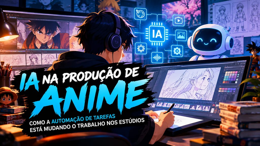 Descubra como a IA na produção de anime pode automatizar tarefas, acelerar processos e transformar o trabalho de animadores e estúdios.