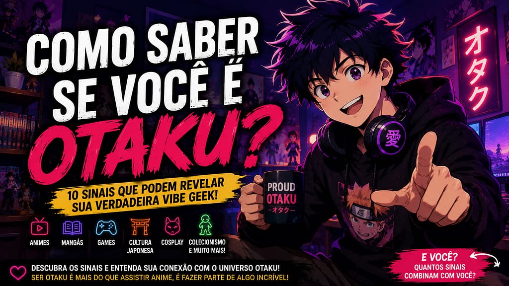 Como saber se você é otaku? Descubra 10 sinais que mostram sua conexão com animes, mangás, cultura japonesa e universo geek.