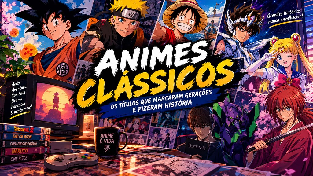 Conheça os animes clássicos que marcaram gerações, fizeram história e ajudaram a construir a cultura otaku no Brasil e no mundo.