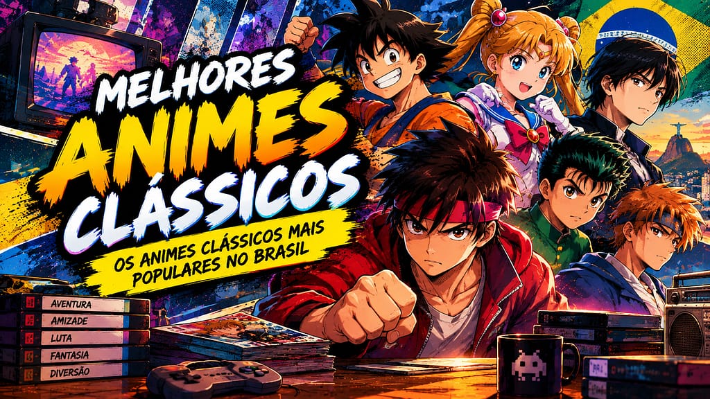 Relembre os animes clássicos populares no Brasil que marcaram gerações, da TV Manchete aos anos 2000, e entenda seu impacto na cultura geek.