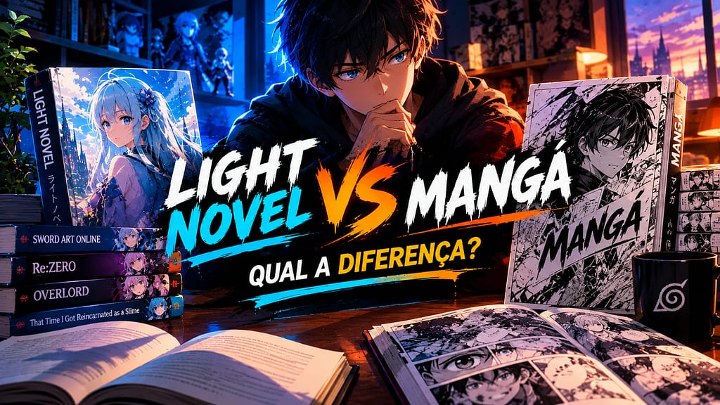 Light Novel vs. mangá: entenda as diferenças entre os dois formatos, como cada um conta histórias e por que uma mesma obra pode ter versões