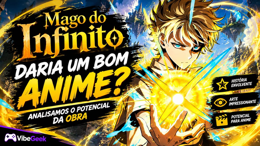 Mago do Infinito daria um bom anime? Analisamos o potencial da magia, a evolução de Sirone e os desafios de uma possível adaptação.