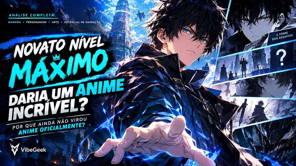Novato Nível Máximo daria um bom anime? Analisamos a história, os personagens, a arte e os desafios de uma possível adaptação.