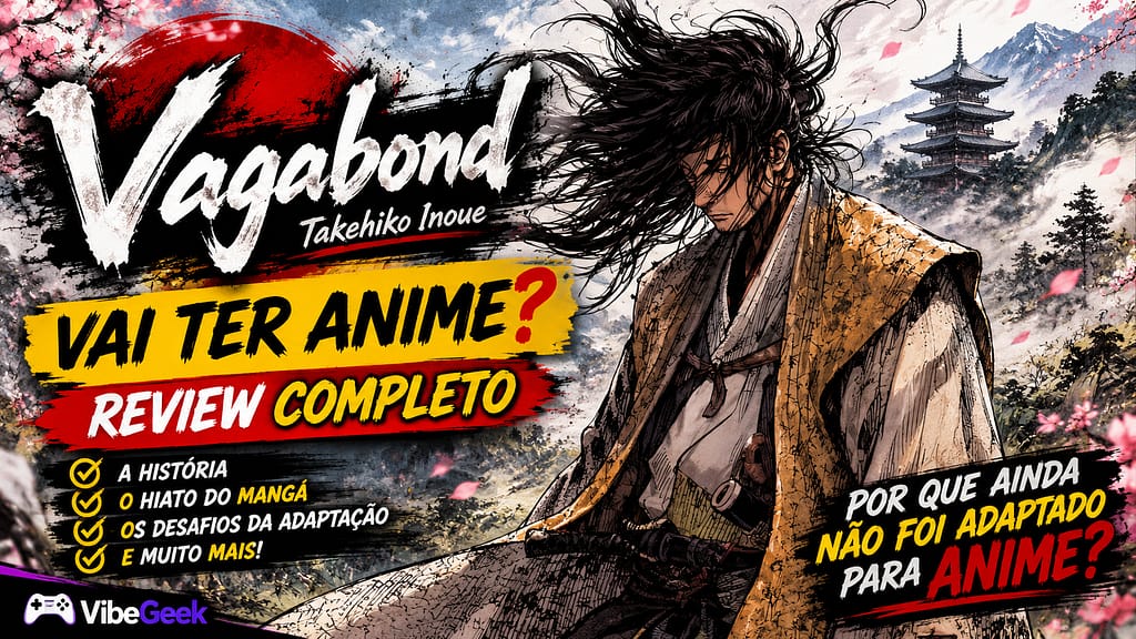 Vagabond vai ter anime? Confira nosso review do mangá, entenda o hiato de Takehiko Inoue e descubra os desafios de uma possível adaptação.